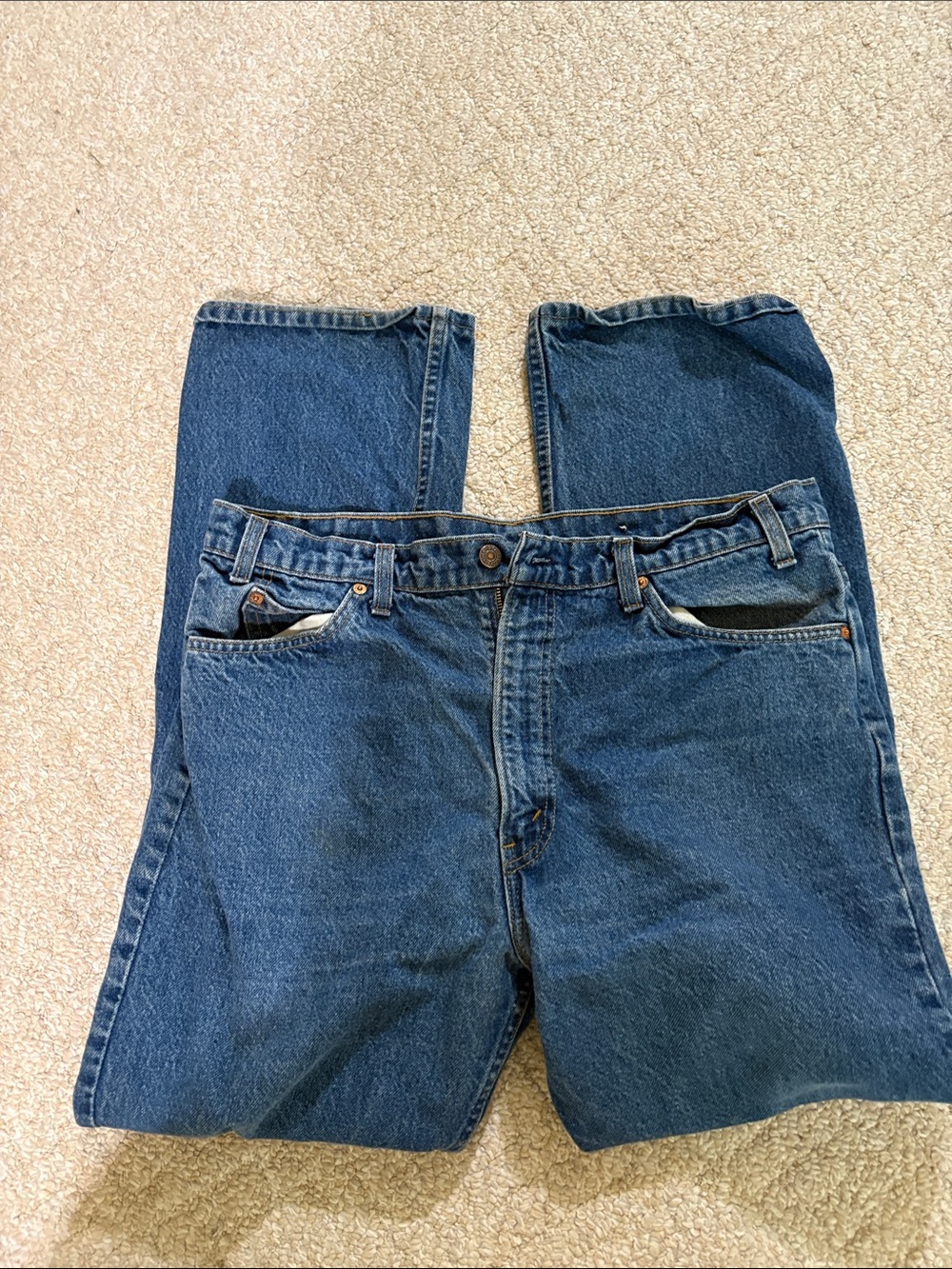 Levi's Men's 517  Dark Blue Relaxed Fit Denim Jeans 38x32